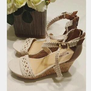 Cream & tan mossimo wedges, never worn!